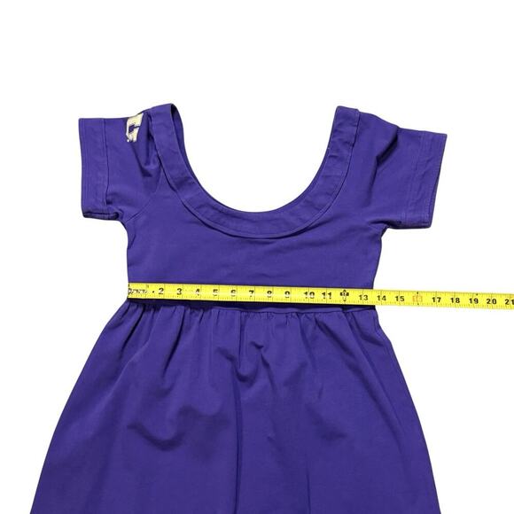 Y2K Ketch the Spirit TCU Game Day Mini Babydoll Dress Womens Purple White Small - Picture 6 of 10